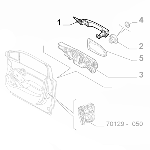 Genuine Front Door Handle - Fiat 500X 2015-Onwards | 735670459