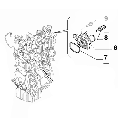 Genuine Thermostat - Fiat 500L / Punto 0.9 Petrol | 55246827