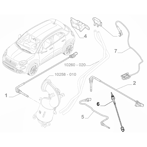 Genuine Exhaust Gas Temperature Sensor - Fiat 500X 1.6 Diesel | 46341091