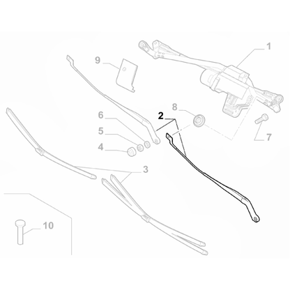 Genuine Driver Wiper Arm - Fiat Ducato 2011-Onwards | 1343897080