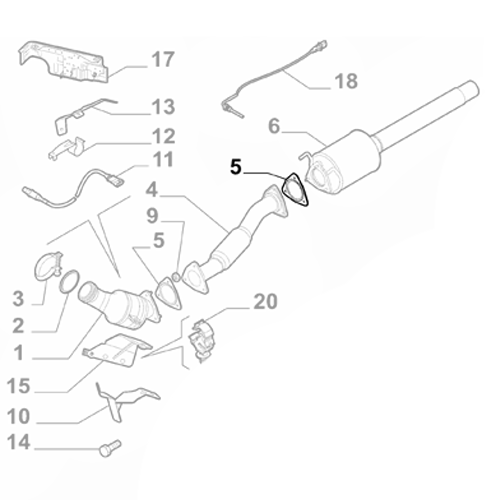 1x Genuine Exhaust Gasket - Fiat Ducato 2006-Onwards 3.0 Diesel | 1350860080