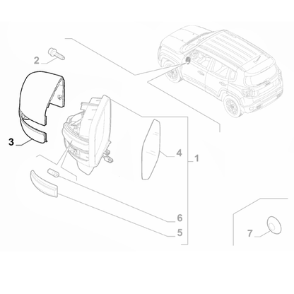Genuine Left Wing Mirror Cap - Jeep Renegade 2021-2024 | 735694891