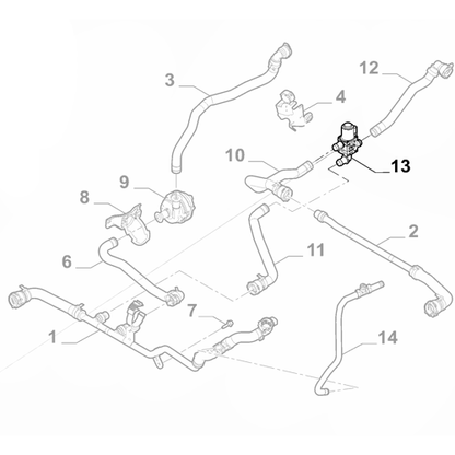 Genuine Water Pump Valve - Alfa Romeo Gulia / Stelvo 2.0 | 50560344