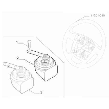 Genuine Steering Wheel Horn - Fiat Ducato 2014-Onwards | 46863783