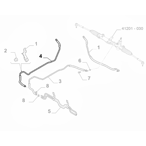 Genuine Power Steering Hose - Fiat Fiorino 2016-2024 | 51998282