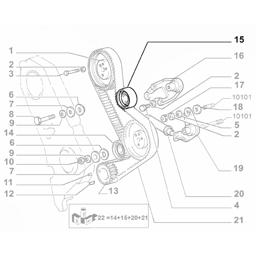 Genuine Timing Belt Pulley - Fiat Ducato 1990-2006 | 99461357