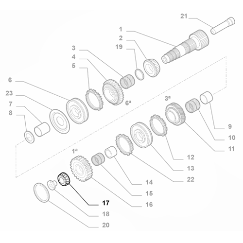 Genuine Gear Shaft Bearing - Fiat 500L / 500X / Ducato / Doblo | 46340288