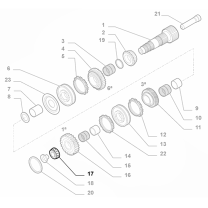 Genuine Gear Shaft Bearing - Fiat 500L / 500X / Ducato / Doblo | 46340288
