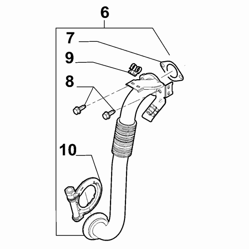 Genuine EGR Pipe - Fiat 500 / Panda 2016- 1.0 | 46347224