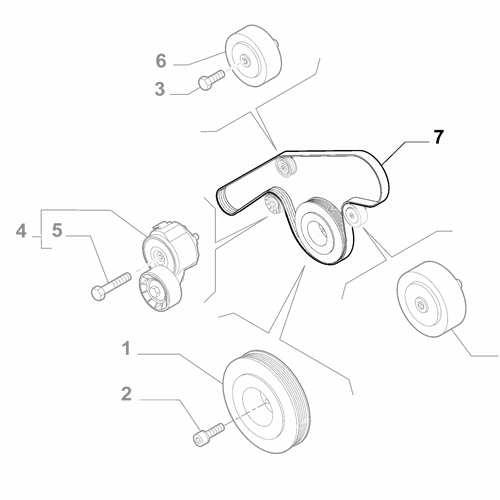 Genuine Auxiliary Belt - Fiat 1.6 500L / Bravo | 71754366