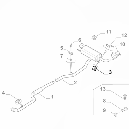 Genuine Exhaust Bracket - Alfa Romeo Giulia / Stelvio 2.0 / 2.9 | 50533703