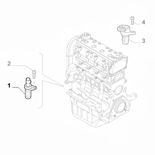 Genuine Stop Start Engine RPM Sensor - Fiat 500 1.2 Petrol | 46350942