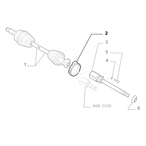 Genuine Axle Shaft Collar - Alfa Romeo Mito / Fiat Punto | 46307567