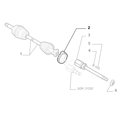 Genuine Axle Shaft Collar - Alfa Romeo Mito / Fiat Punto | 46307567