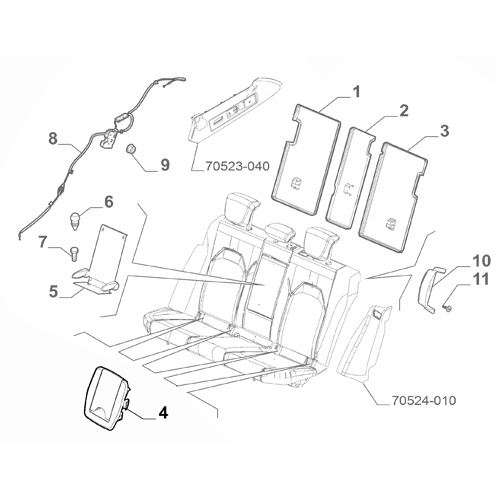 Genuine Rear Seat Isofix Cover - Alfa Romeo Stelvio 2017-Onwards | 6500017481