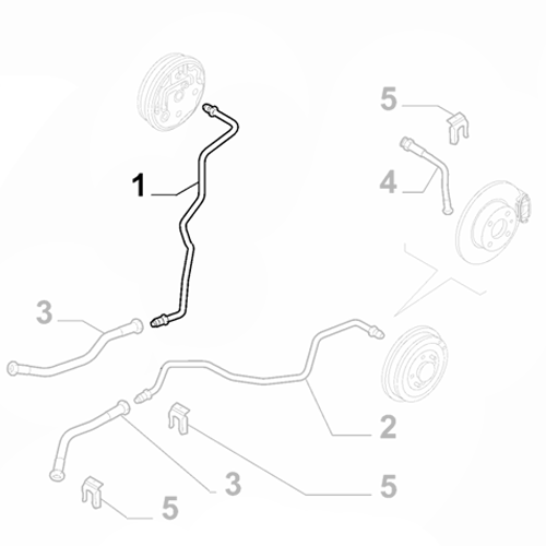Genuine Rear Right Brake Pipe - Fiat 500 / Panda | 51753482