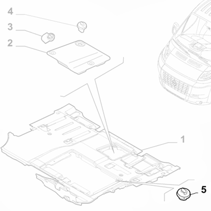 Genuine Carpet Clamp - Fiat Ducato 2006-Onwards | 71749552
