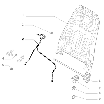 Genuine Front Right Seat Tilt Adjuster - Alfa Romeo Mito 2008-2018 | 55703992