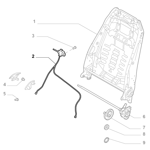 Genuine Front Right Seat Tilt Adjuster - Alfa Romeo Mito 2008-2018 | 55703992