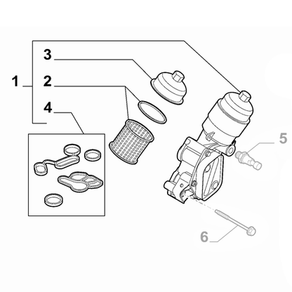 Genuine Engine Oil Cooler - Fiat 500 / 500L / Panda 0.9 | 55225515