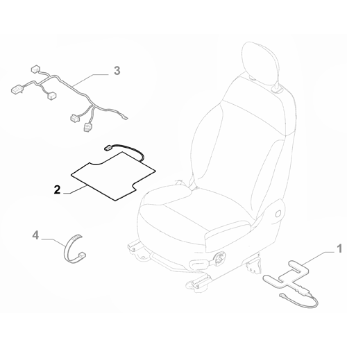 Genuine Front Seat Resistor - Fiat Panda 2012-2024 Heated Seats | 51915764