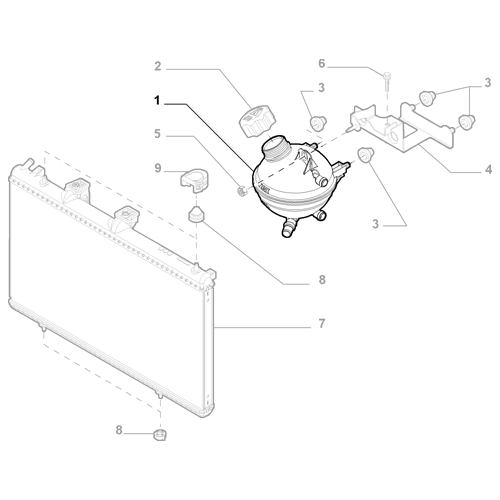 Genuine Coolant Expansion Tank - Fiat Ulysse / Scudo | 1400474380
