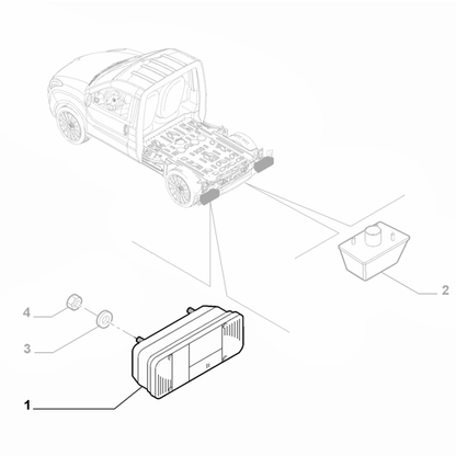 Genuine Left Tail Lamp - Fiat Doblo 2009-2023 | 51864436
