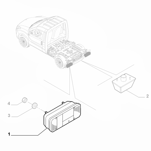 Genuine Left Tail Lamp - Fiat Doblo 2009-2023 | 51864436