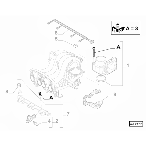 Genuine Air Duct System Mounting Kit - Fiat 500 / Panda / Punto | 77366848