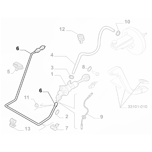 Genuine Clutch Pump Hose - Fiat Ducato 2014-2022 RHD | 55261430