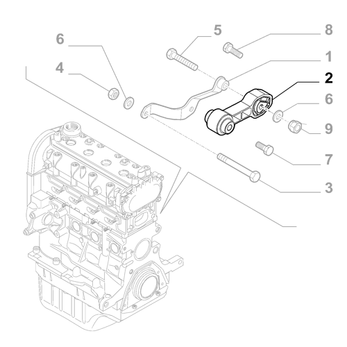Genuine Engine Mounting Rod - Fiat Panda 2012-2024 0.9 | 51953754