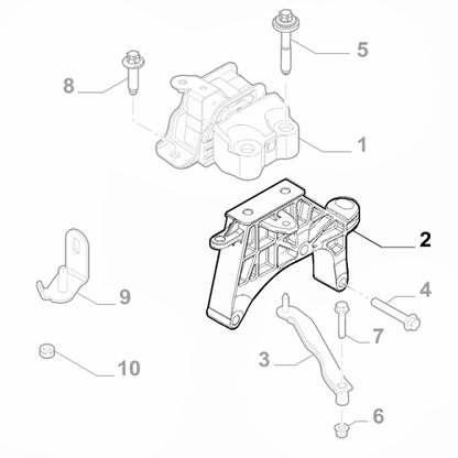 Genuine Gearbox Support Bracket - Fiat 500L 2012-2022 Automatic | 51890053