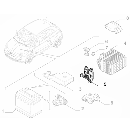 Genuine Battery ECU - Fiat 500 / Panda 1.0 | 52216842