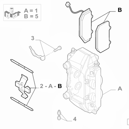 Genuine Front Brake Pad Set - Fiat | 77369149