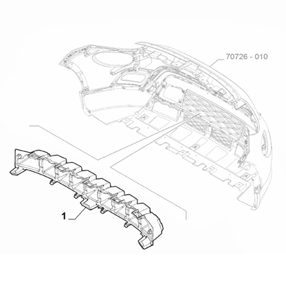 Genuine Front Bumper Wick - Fiat 500X 2018-2022 | 52108388