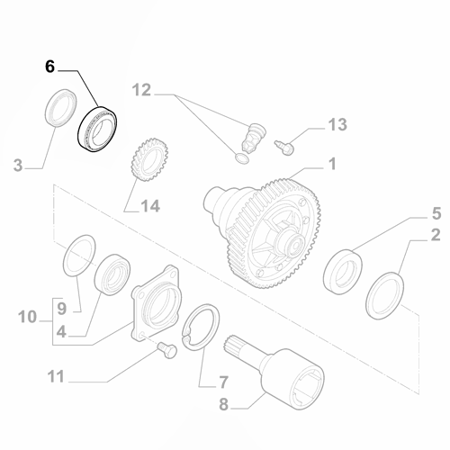 Genuine Differential Bearing - Fiat 500 / 500L /Panda / Tipo / Doblo | 46344362
