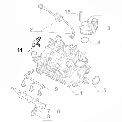 Genuine Air Pressure Sensor - Fiat 500 / 500X / Panda / Tipo | 55219296