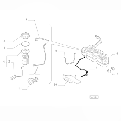 Genuine Fuel Pipe - Fiat 500 207-Onwards / Panda 2003-2012  | 51706597
