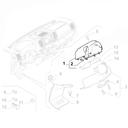 Genuine Interior Dash Steering Trim - Fiat Ducato 2021-Onwards | 735785299