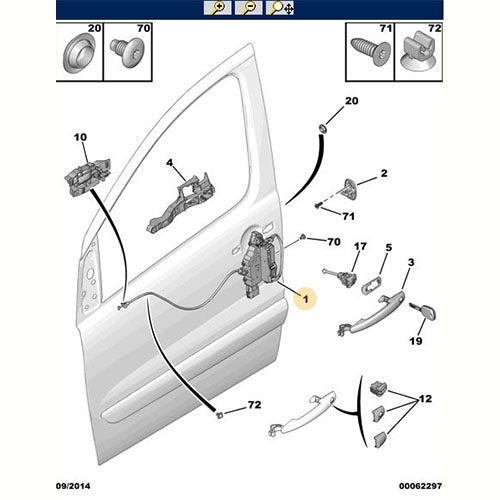Genuine Peugeot Left / Ns Front Door Lock Mechanism - Peugeot Expert | 9135At | 9135AT