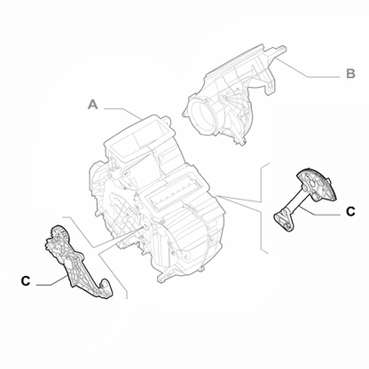 Genuine Air Conditioner Unit Lever - Fiat 500 / Panda | 77366257