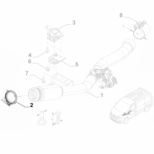 1x Genuine Exhaust Clamping Collar - Fiat Talento 2016-2021 | 6000620855