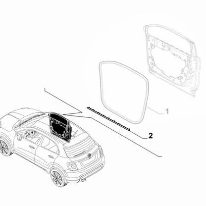 Genuine Front Doorsill Sealing Gasket - Fiat 500X 2015-Onwards | 51936659