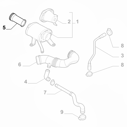 Genuine Air Intake Hose - Abarth 500 2012-2017 | 52009451