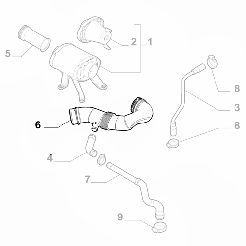 Genuine Air Filter Flex Sleeve - Abarth 500 2012-2017 | 52009452