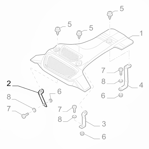 Genuine Engine Cover Front Bracket - Abarth Biposto 2012-2017 | 52009397