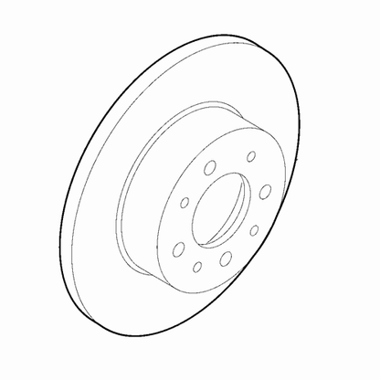 1x Genuine Brake Disc - Fiat 500L 2017-2022 1.4 / 1.6 | 52067392