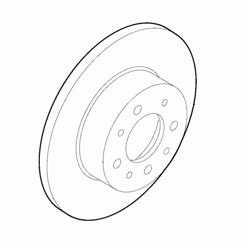 1x Genuine Brake Disc - Fiat 500L 2017-2022 1.4 / 1.6 | 52067392