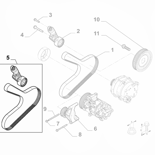 Genuine V-Belt Kit - Fiat Talento 2016-2021 | 6000640081