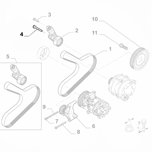 1x Genuine Belt Tensioner Screw - Fiat Talento 2016-2021 | 6000640080